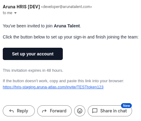 Invitation Email